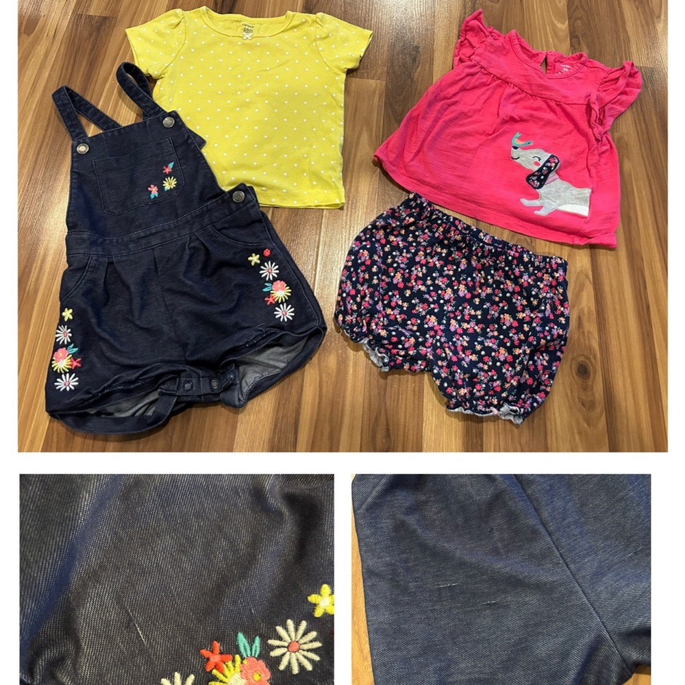 Carter's shortalls & shorts outfits